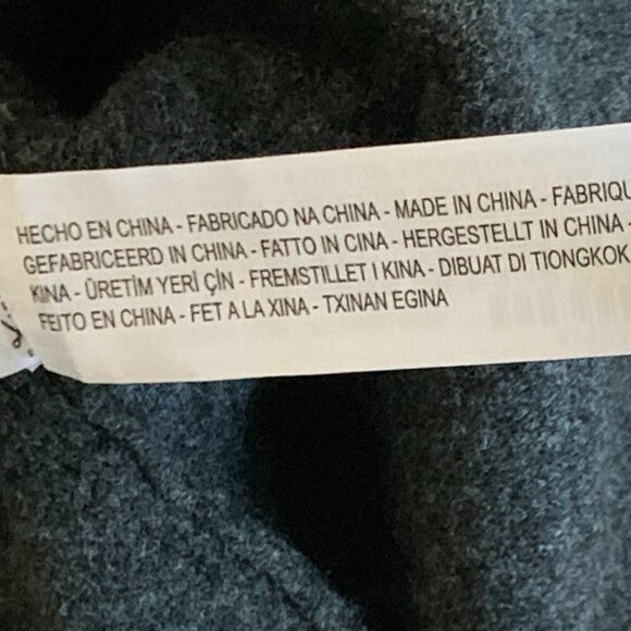 Zara Wool Blend Oversize Tunic Top/Poncho Sz M Charcoal Gray 126D - Picture 9 of 10